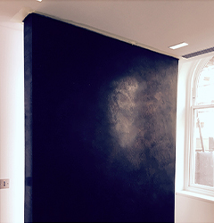 All saints plastering - example black polished plaster