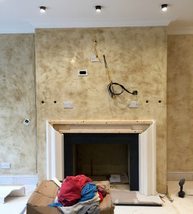 All saints plastering painted finish in Fulham London