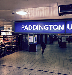 All Saints plastering work at Paddington underground station London